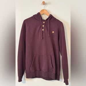 Tentree Men's Oberon Pullover Maroon Hoodie Size Medium
